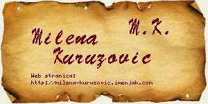 Milena Kuruzović vizit kartica